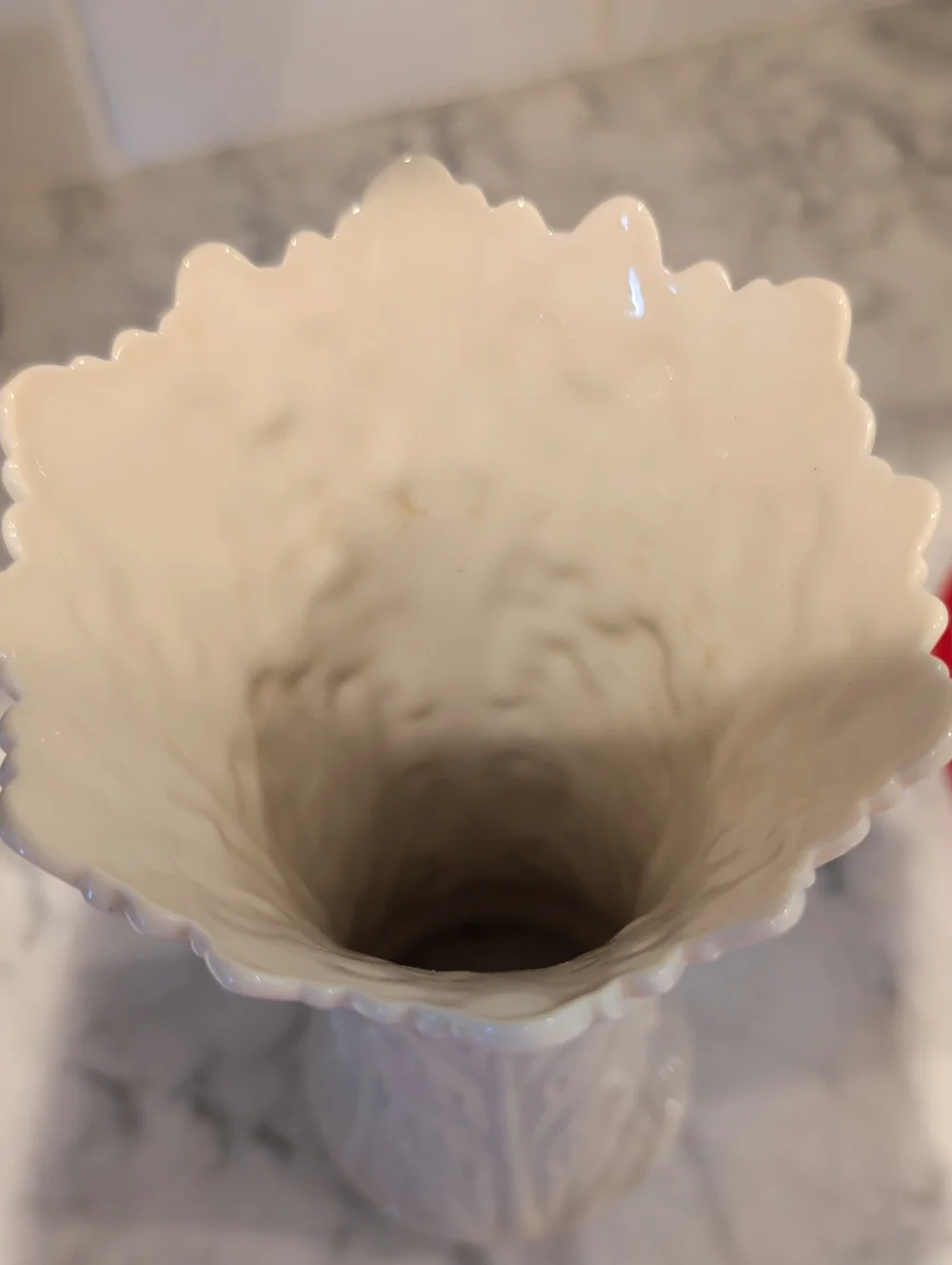 Lenox Scalloped Ceramic Vase